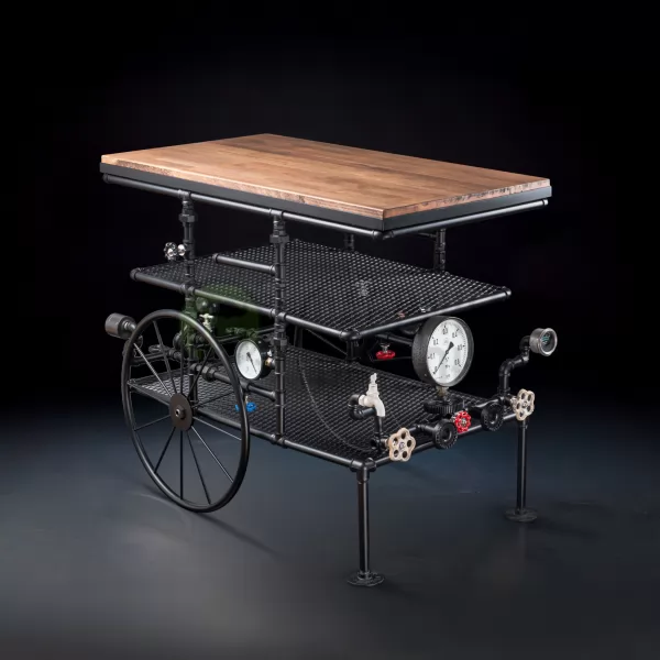 STÓŁ W STYLU STEAMPUNK – IRON ENGINE TABLE